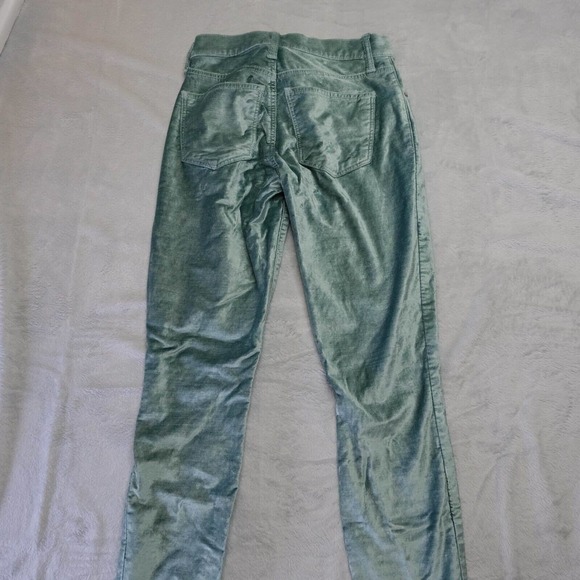 LUCKY BRAND Womens 00 Ava Antartica Sea Foam Crushed Velvet Skinny Jeans Pants - Picture 14 of 16